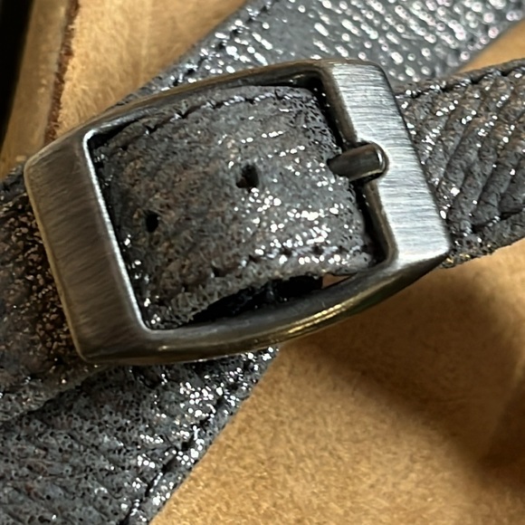 SALVIA Leather/Suede Anoros Sandals in Lizzard Pewter - Picture 7 of 16